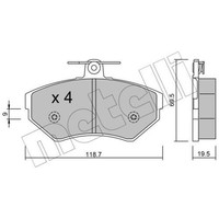 Metelli BremsbeläGe Bremsbelegsatz Vorne FüR Audi A4 VW Golf III Passat