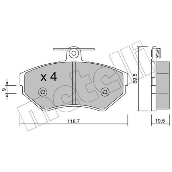 Metelli BremsbeläGe Bremsbelegsatz Vorne FüR Audi A4 VW Golf III Passat-image