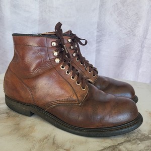 Vintage Carolina Boots Union Made USA Dark Cherry Leather #CA7003 Size: 10.5 2E Carolina CA7003 USA AMP 6 main image 4