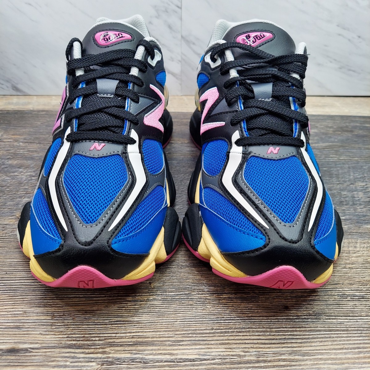 New Balance 9060 Blue Oasis Real Pink Black Shoes U9060BPO Men