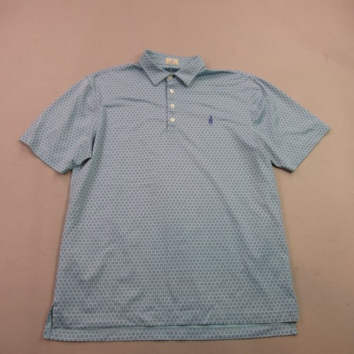 Johnnie O Shirt Herren Medium Kurzarm Golf Polo leicht blau Freizeit