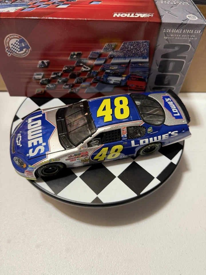 RARE* CUSTOM Jimmie Johnson #48 Lowe’s New Hampshire Win 2003 1:24 Diecast - Image 3 of 4