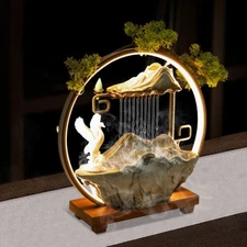 Tabletop Fountain Water Fountain With Pump Indoor Waterfall Fountain With Lights