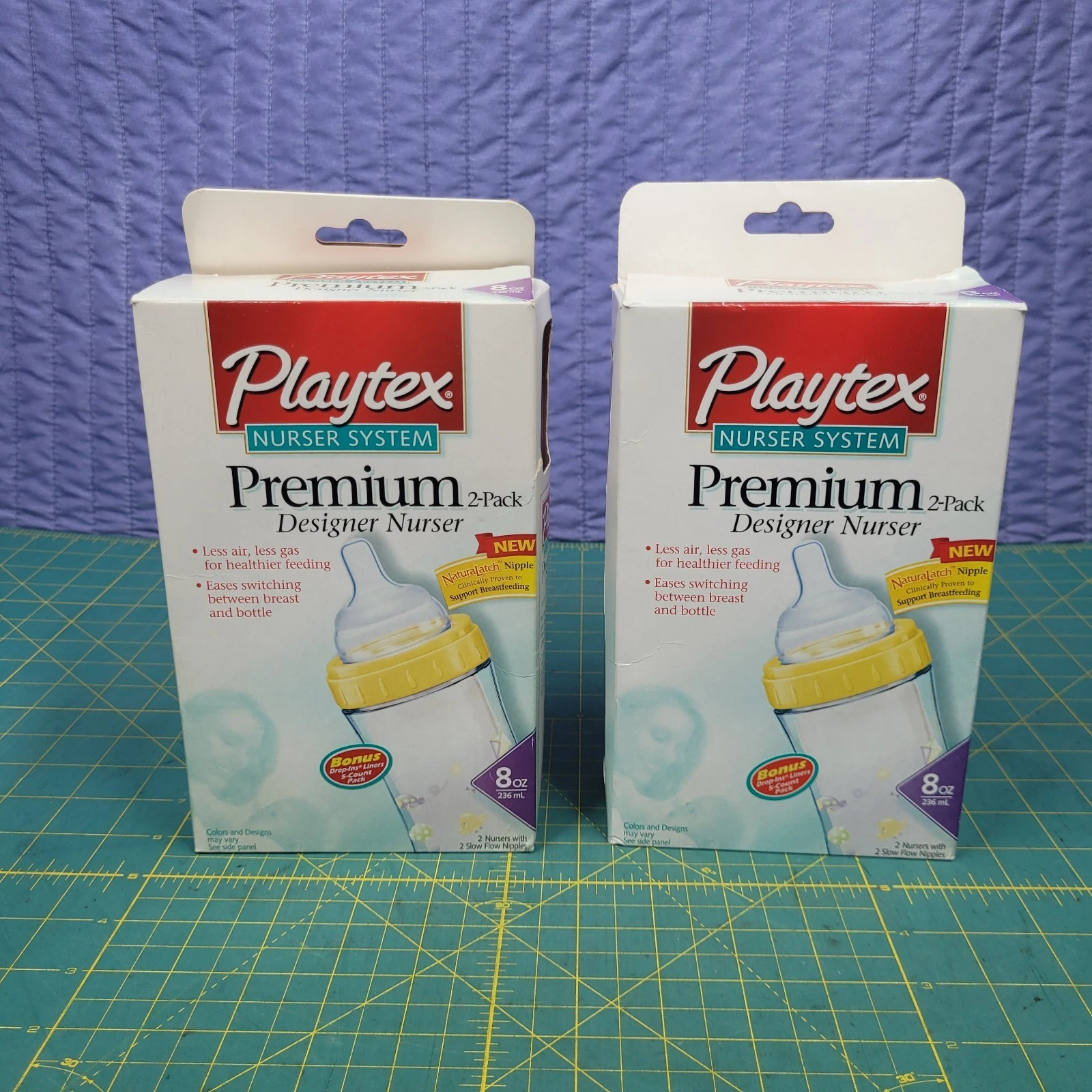 VTG Vintage 2003 Playtex Baby Disposables Premium Nurser 4 Bottles 2 Packs 8oz
