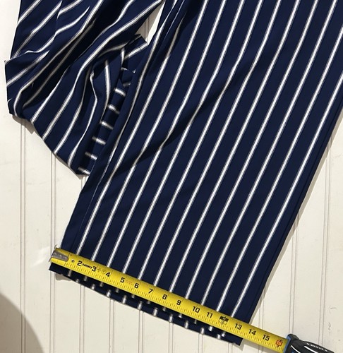J Gee Women Striped Sleeveless Wide Leg Halter Jumpsuit Blue White Spring PXL - Bild 13 von 13