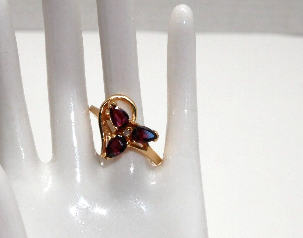 Cocktail Ring 14kt Hge Vintage 14k HGE Lind Yellow Gold Ring