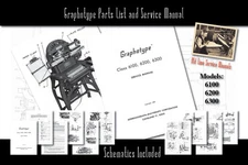 Graphotype 6100, 6200, 6300 Owners Service Manual Parts List Schematics