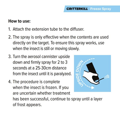 CritterKill Bed Bug Freeze Spray INSTANT KILL Natural Non-Toxic + DESTROYS EGGS - Picture 6 of 6
