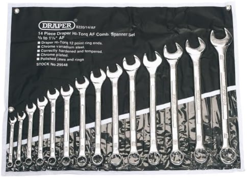 Draper 29548 - Set da 14 Chiavi combinate Hi-Torq AF