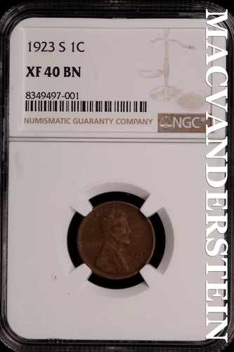1923-S Lincoln Wheat Cent - NGC XF 40 BN - Scarce  No Reserve  #SLH35