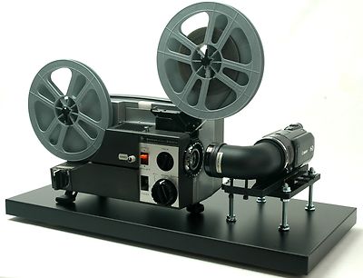 Video Transfer Movie Film Projector, Telecine , Dual 8, Reg.8 and Super 8  Silent 