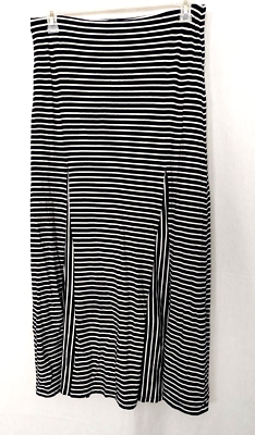【.】 Lauren Ralph Lauren Pull On Maxi Skirt Navy White Stripe Size L