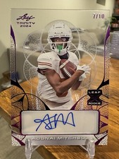 Adonai Mitchell 2024 Leaf Trinity Football Clear Prospect RC Auto #/10 🔥📈