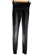 Street Goth Minimalist Luxury Spanx Black Leggings, Women's Small Petite
