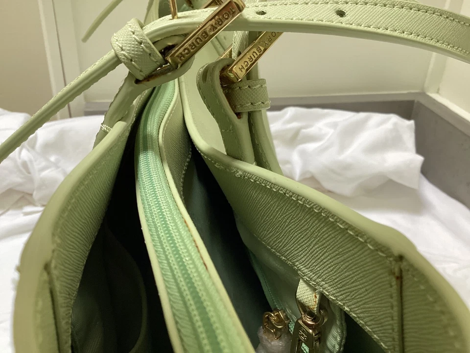 Tory Burch Large York Buckle Tote Mint Julep Purse Laptop handbag, 18x10.5x3 - Image 4 of 4