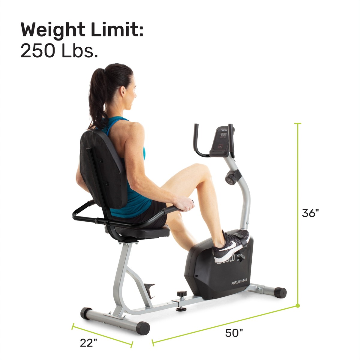 Exercise Bike with Pursuit R Recumbent Inertia-Enhanced