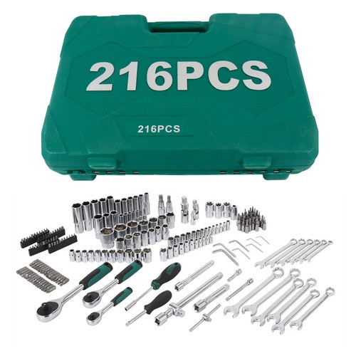 216PCS Socket Set Kit Mechanics Tool Ratchet Wrench Car Repair Tool Set W/ Case - Picture 12 of 13
