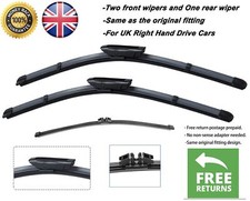 For Renault Clio 2012-2019 Front and Rear Windscreen Wipers 26"14"10"