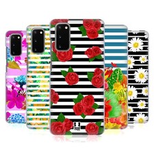 HEAD CASE DESIGNS FLORAL FASHION STRIPES HARD BACK CASE FOR SAMSUNG PHONES 1