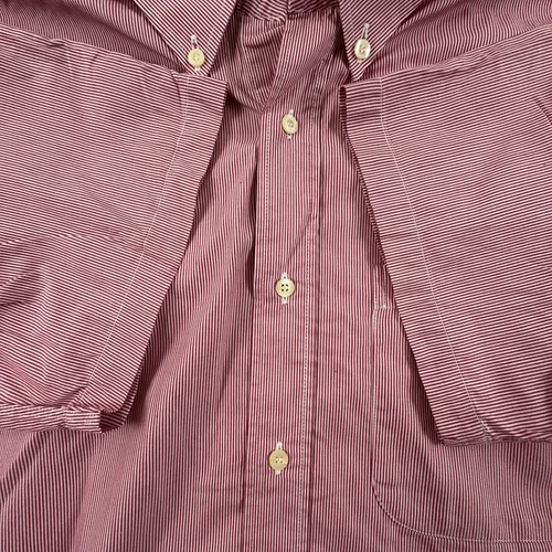 Camicia Lacoste Vintage a righe bianca e rossa - Taglia 40 uomo - Foto 9 di 10