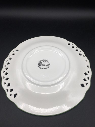 Vintage Brunelli Fichi Fiori Reticolo 5 Cene +7 Insalatiere Made in Italy - Foto 11 di 18