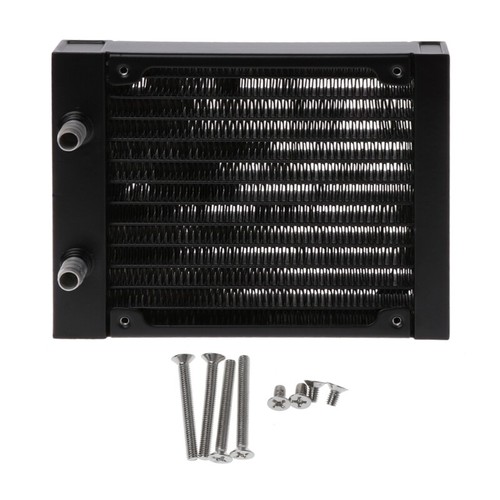 Radiateur Ordinateur Portable 12 Tuyaux Aluminium Échangeur de Chaleur Liquide Refroidissement Dissipateur de Chaleur pour CPU