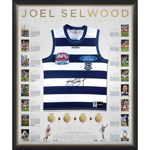 Joel Selwood Limited Edition Framed Official Career Jumper with a COA AFL