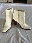 Gianni Bini White Leather Snakeskin Ankle Boots Women’s 8.5 — photo 1