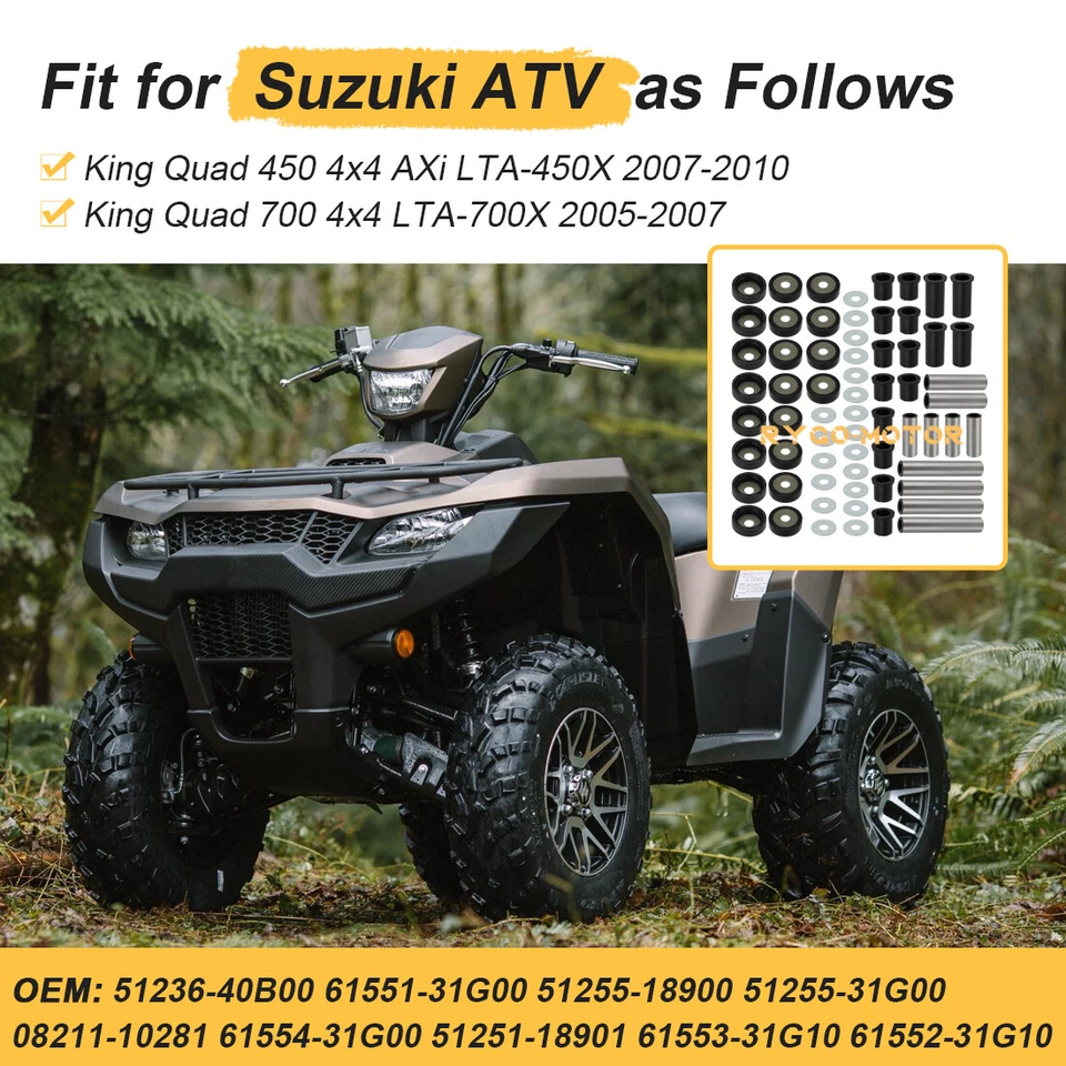 2 Set Rear Suspension Bushing Rebuild Kit for Suzuki LTA450X LTA700X King Quad - Image 2 of 4
