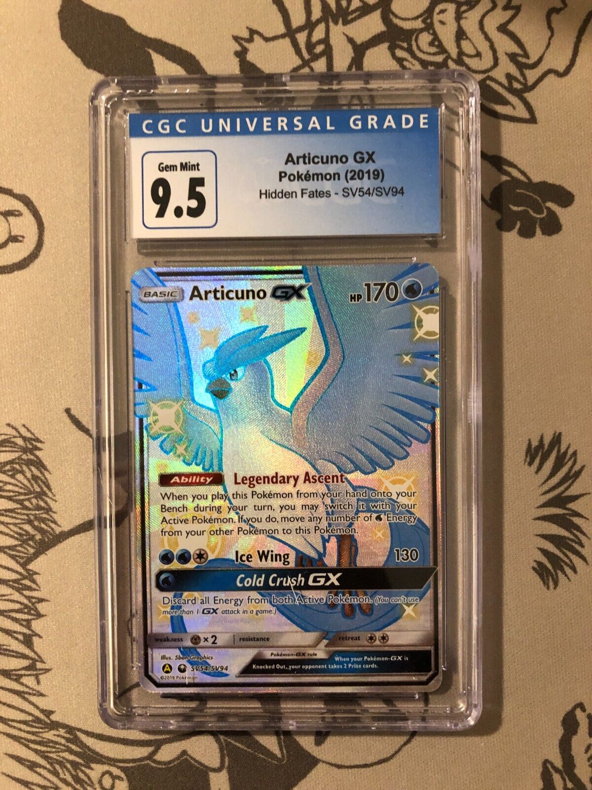 PSA 10 Gem Mint - SHINY ARTICUNO GX FULL ART - Pokemon