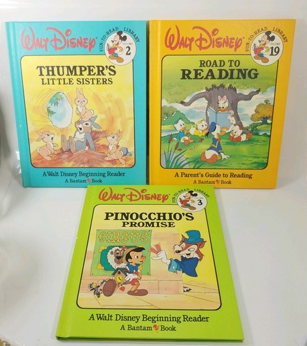 Lote (3) Libros de lectura de aprendizaje para principiantes de Walt Disney Bantam década de 1980 2 3 19 Donald - Imagen 9 de 9