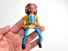 Vintage Rubber Indian Chief Figure 4 1/2"