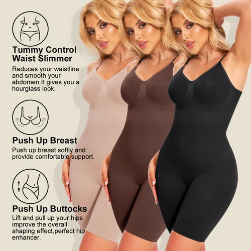 Tummy Control Bodysuit Sculpting Body Shaper Tank Top Shapewear Snatched Waist - Picture 6 of 35