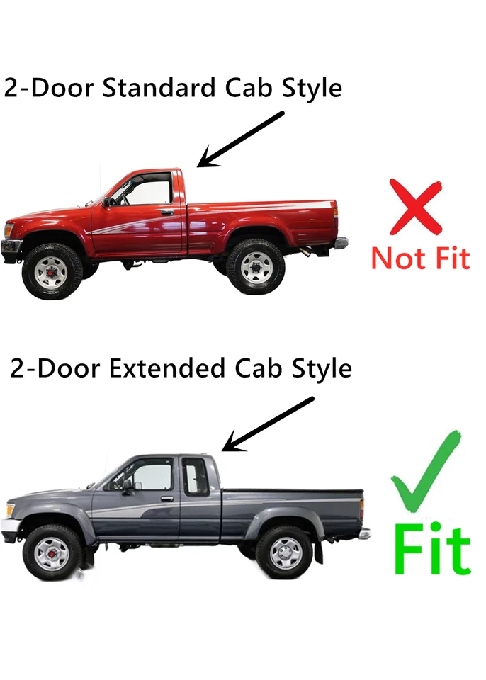 Fit 1989-1995 Toyota Pickup 2-Dr Extended Cab Back Window Glass Rear Stationary - Image 2 of 4