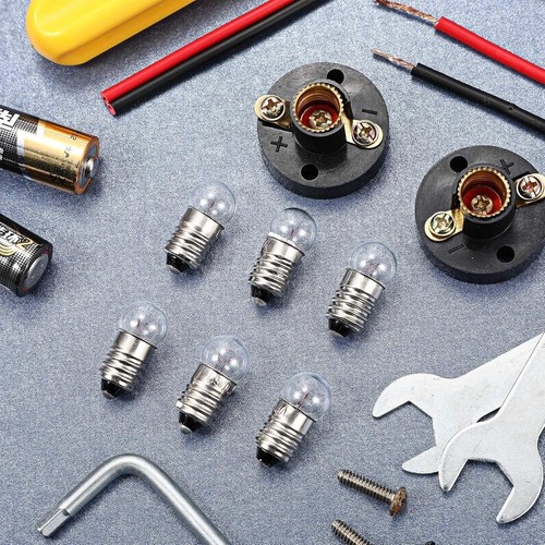 E10 Mini Bulb Set with Black Socket for DIY Projects - 30 Warm White Lights - Picture 5 of 6