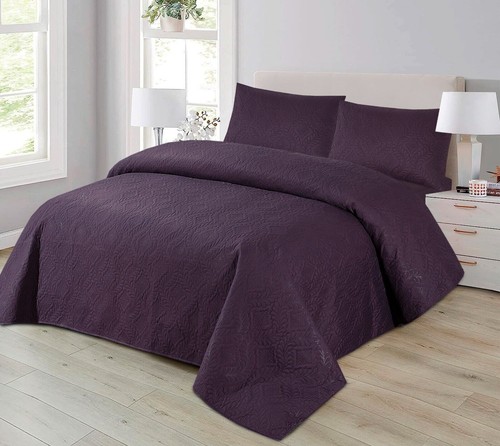 Pin sonic Solid Colour Vintage Bedspread Comfort Set with Optional Sheet - Picture 12 of 34