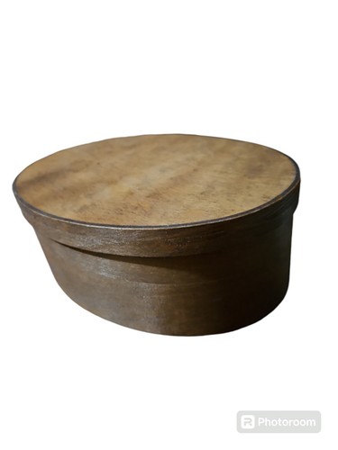 Vintage Shaker 10" 4 Finger Kupfernägel Deckel Oval Holz Box Top Zustand - Bild 2 von 9
