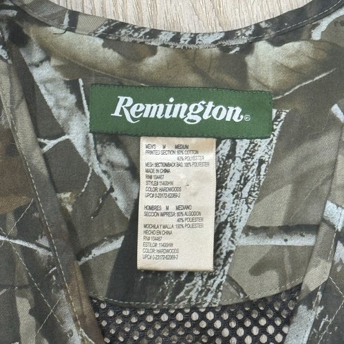 Remington Hunting Vest Jacket Mens Medium Hardwoods Realtree Pockets - Picture 2 of 5