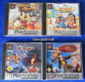 4 x Disney Kinder Spiele für Sony Playstation 1 ...