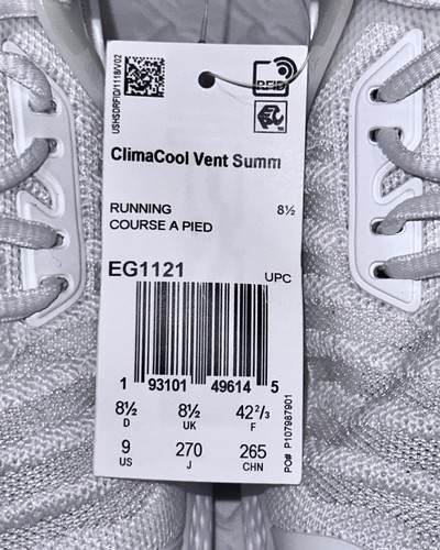 ADIDAS ClimaCool Vent Summer.Rdy Triple White Training Running Shoes NEW Mens 9 - Picture 8 of 9