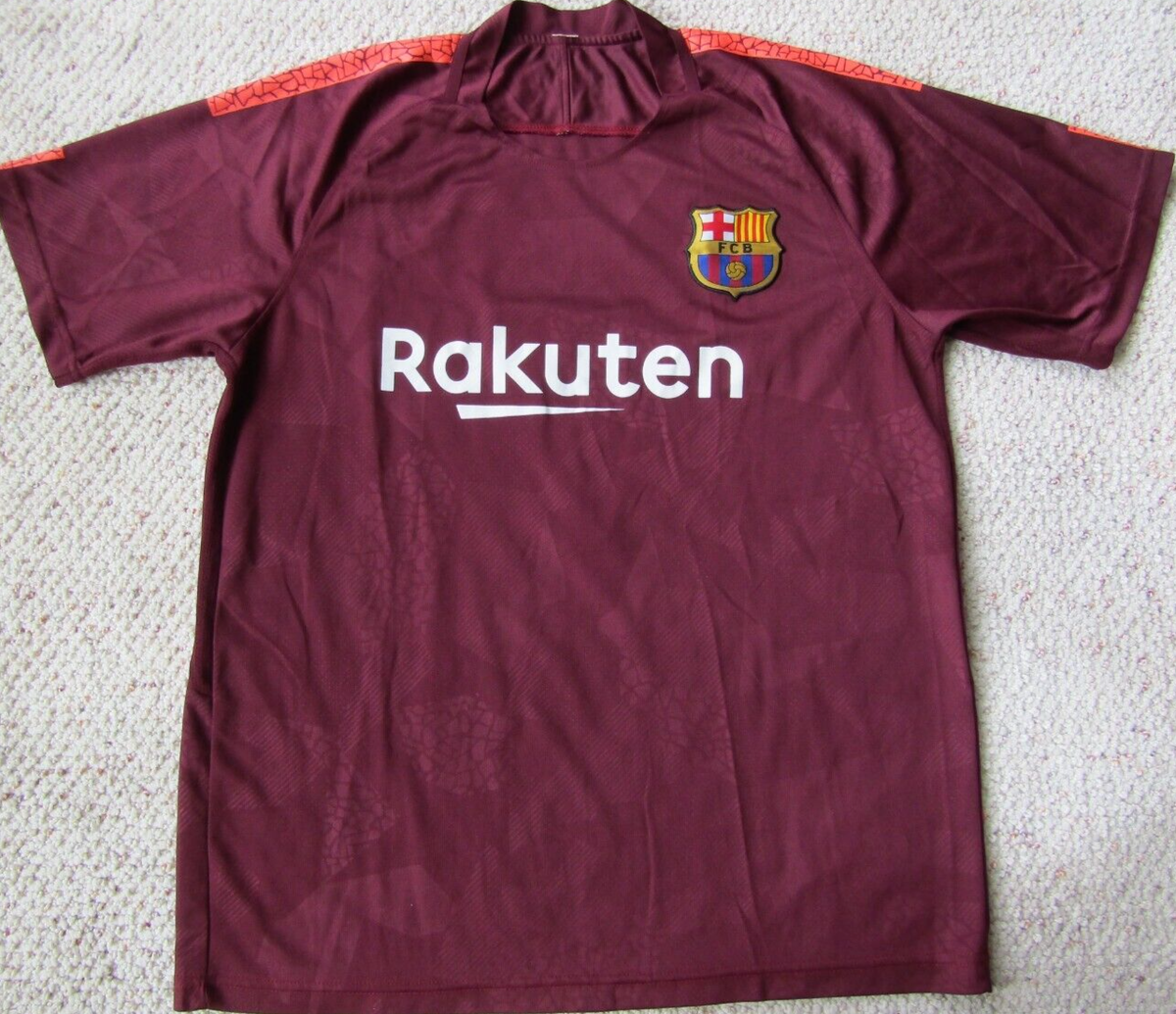 FC BARCELONA BARCA futbol soccer RAKUTEN UNICEF men M maroon