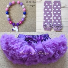 New Girls First Birthday Tutu Outfit Purple Unicorn 1st 2nd 3rd 4th 5th Dress