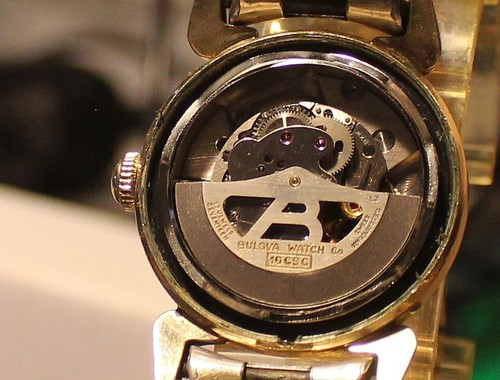 1953 Bulova Self Winding Automatic Fancy Lugs Gold Plate Stainless Watch NICE - Picture 3 of 3