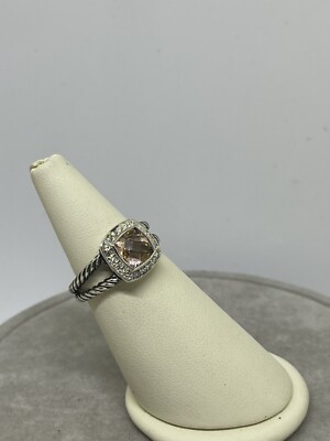 David Yurman Petite Albion Ring With Morganite and Diamonds