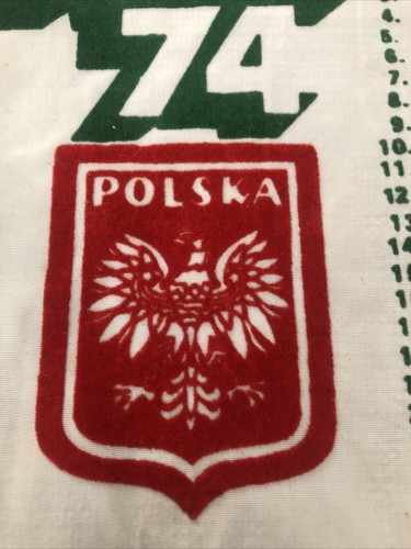 gagliardetto calcio polska 1974 World Cup Polonia 🇵🇱 Pennant/Fanion incl. ✍🏻 - Foto 3 di 6