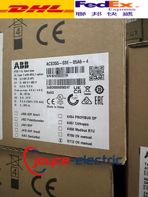 New 1PC ABB ACS355-03E-05A6-4 2.2KW Inverter Expedited Shipping 1-Year Warranty