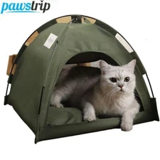 Folding Camping Pet Tent for Cats Puppy Bed Indoor Cat Nest Dog Cave Style House