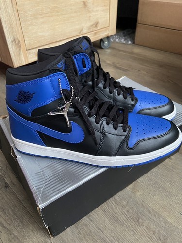 Nike Air Jordan 1 Retro Black/Royal Blue 2001 US11.5 UK10.5 EU45.5 CM29.5 DS - Afbeelding 1 van 9