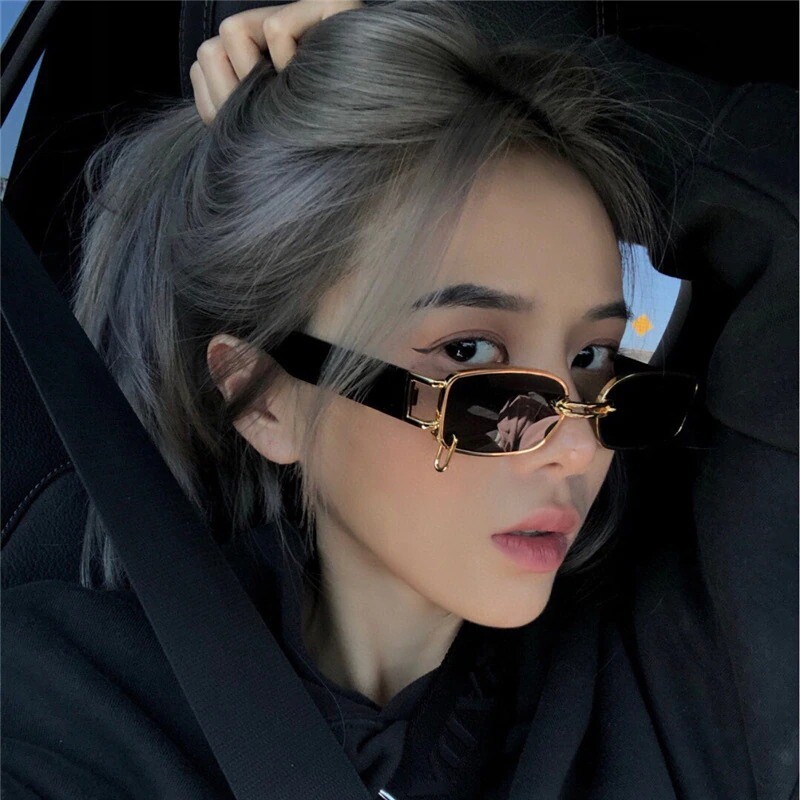 Fashion ~ vintage rectangle women\'s sunglasses Amazon.com: ADE WU Rectangle Sunglasses for Women Men Retro  main image 4