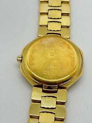 Exc+5] CHRISTIAN DIOR 48.153 WATCH GOLD PLATED QUARTEZ WOMEN'S
